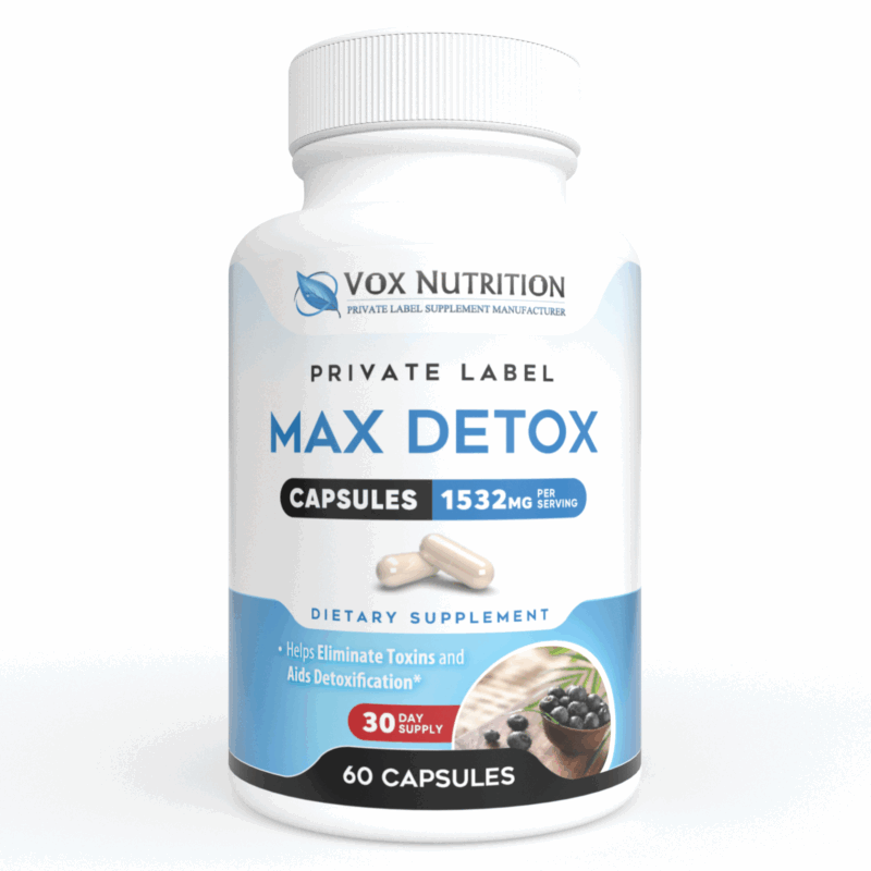 Private Label Acai Berry Max Detox Weight Loss Supplement