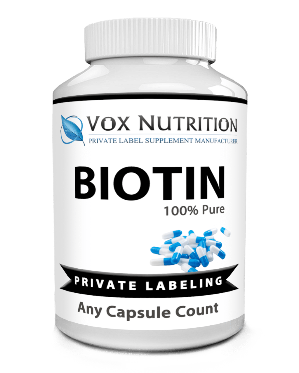 Private Label Biotin Pure Vitamin Supplement Vox Nutrition