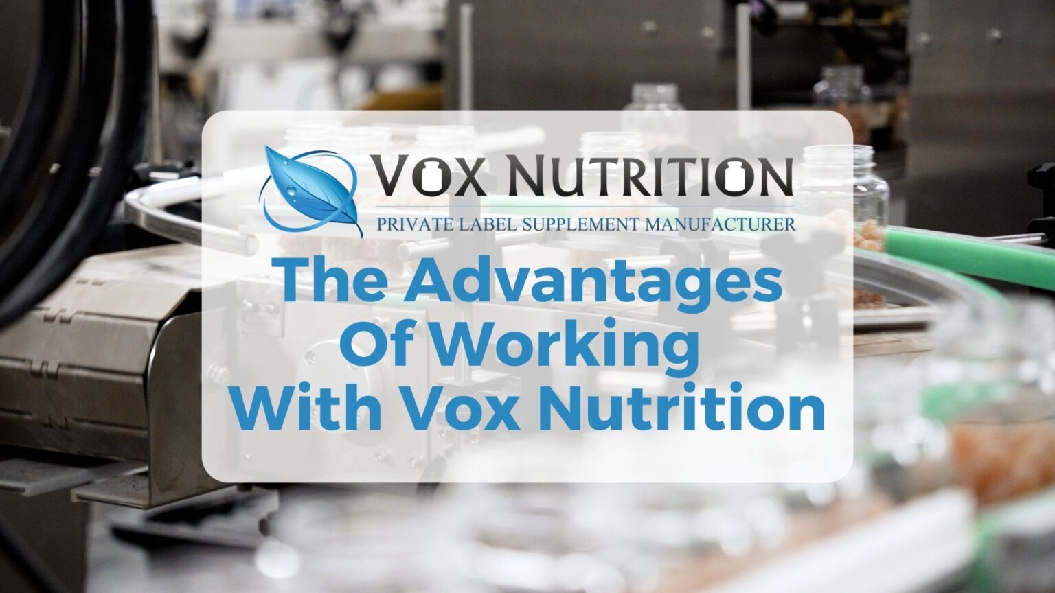 Vox Nutrition's Private Label Supplement Blog & Industry News