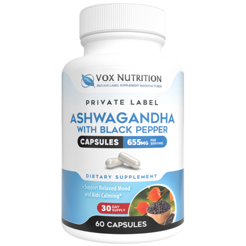 private label ashwagandha herbal vitamin supplement